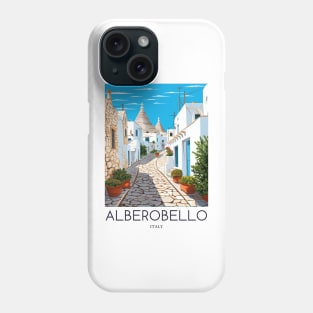 A Pop Art Travel Print of Alberobello - Italy Phone Case