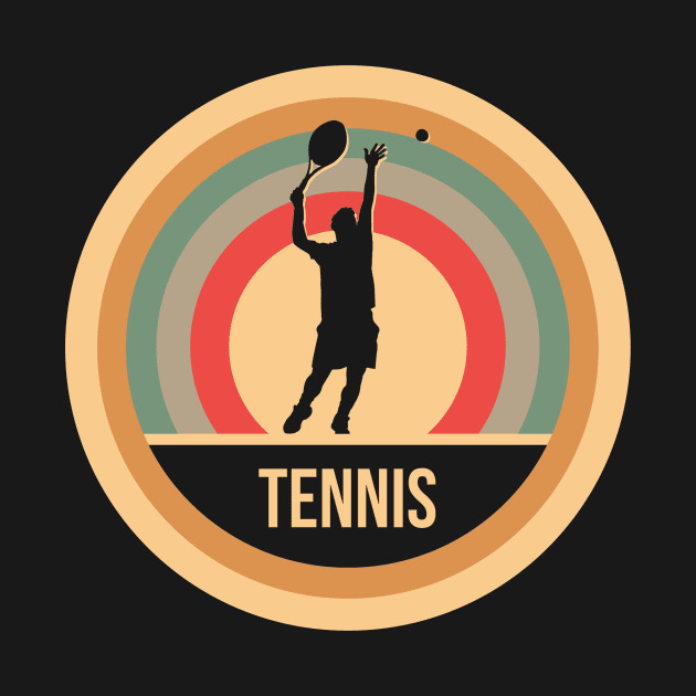 Retro Vintage Tennis Gift For Tennis Players by OceanRadar