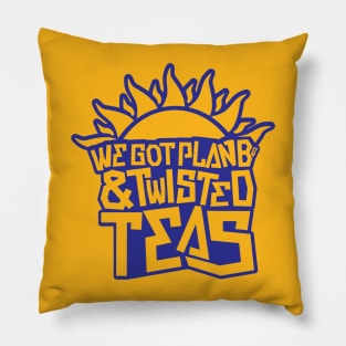 Plan Bs & Twisted Teas - Blue Outline Pillow