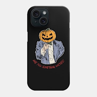 Question From a Pumpkin Background Black Phone Case