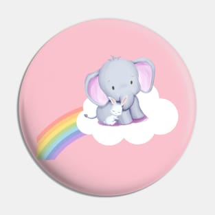 Rainbow Elephant Pin