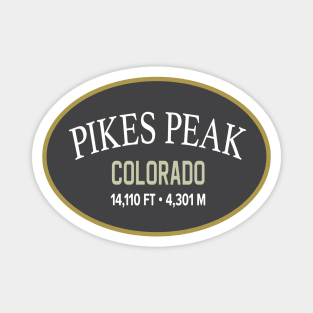 Pikes Peak Colorado Gray Oval Magnet