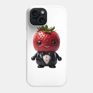 Cute Kawaii Strawberry Agent in Tuxedo Phone Case