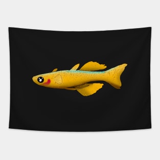 Red Neon Blue Eye Rainbowfish Tapestry