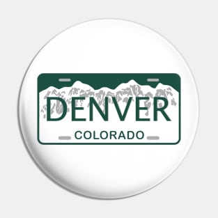 Denver, CO License Plate Pin