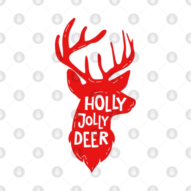 Holly Jolly Deer - Christmas Deer by attire zone