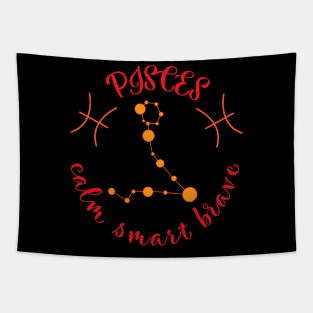 Pisces Calm Smart Brave Tapestry