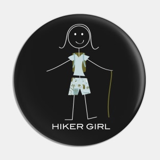 Funny Womens Hiking Design Pin