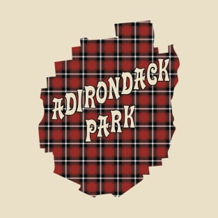 Red Plaid Adirondack Park w/ Text T-Shirt