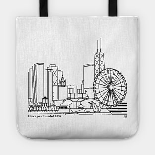Chicago Navy Pier Outline Tote