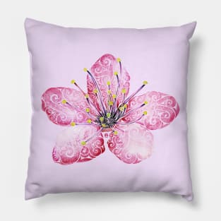 Swirly Cherry Blossom Pillow