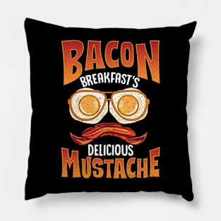 Funny Bacon Breakfast's Delicious Mustache Bacon Egg Gift Pillow