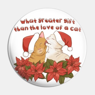 Cute Orange Christmas Cats Pin