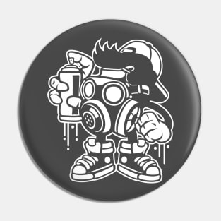 Gas Mask Artist Pin