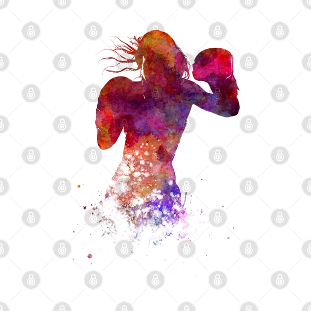 Boxing-muay thai in watercolor by PaulrommerArt