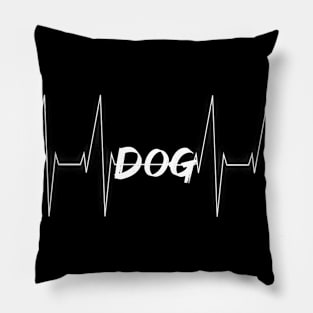 Heartbeat Dog Dog white - gift idea Pillow