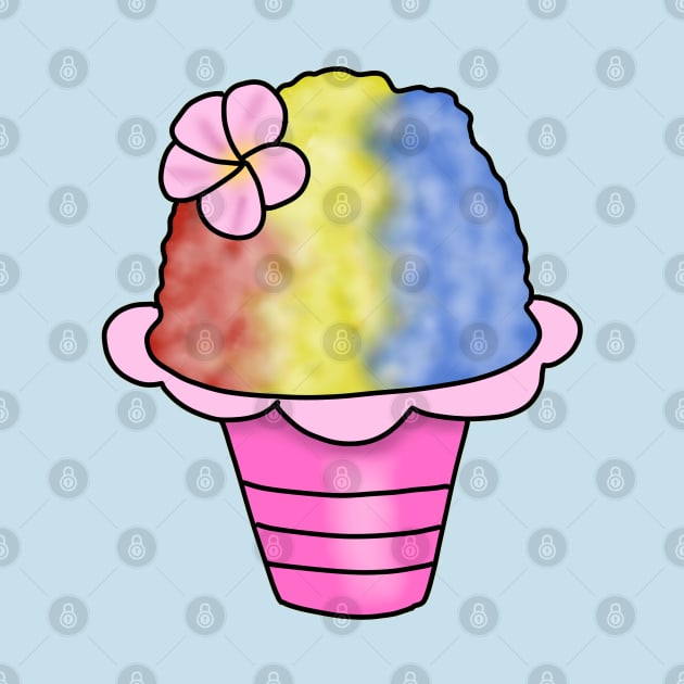 Hawaiian shaved ice witha flower by Becky-Marie