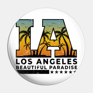 LA LOS ANGELES BEAUTIFUL PARADISE Retro Vintage Pin