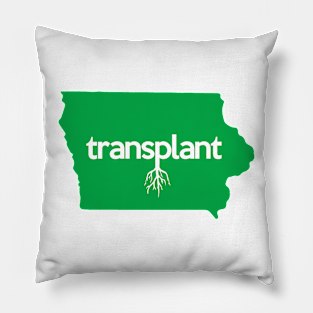 Iowa Transplant IA Green Pillow