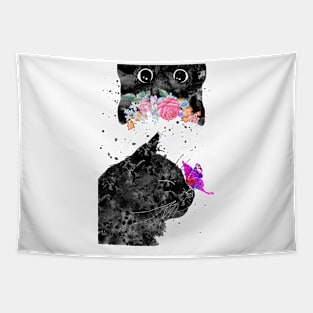 Peeking cat Tapestry