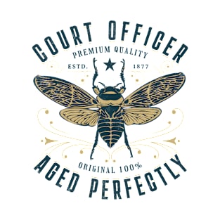 Court Officer - Moth on White Design T-Shirt