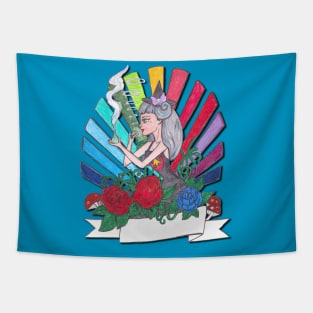 Rainbow Wicked Witch Tapestry