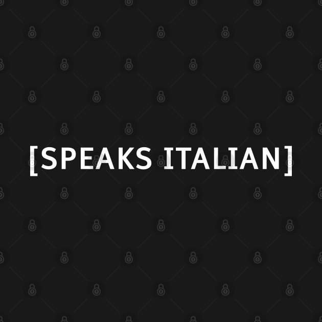 Speaks Italian Funny Meme Costume Closed Captions and Subs by Teeworthy Designs