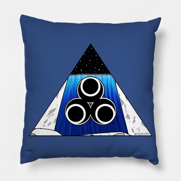 Zora's Domain Waterfalls- Nayru Goddess of Wisdom Pillow by SPufferARTs