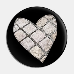 Concrete Heart Valentines Day Pin