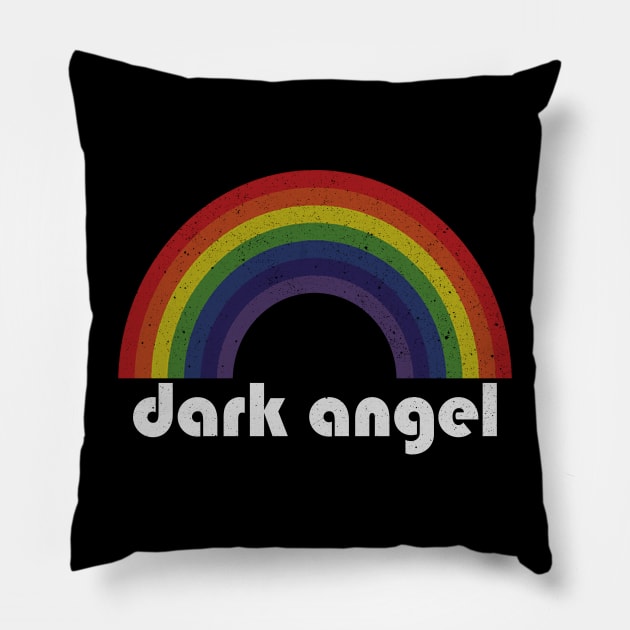 Dark Angel | Rainbow Vintage Pillow by Arthadollar