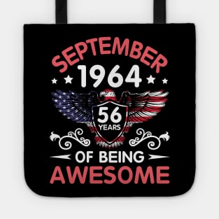 USA Eagle Was Born September 1964 Birthday 56 Years Of Being Awesome Tote