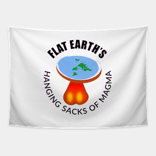 Flat Earth Hanging Sacks Of Magma Tapestry