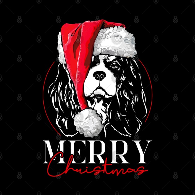 Funny Cavalier King Charles Spaniel Santa Merry Christmas dog mom by wilsigns