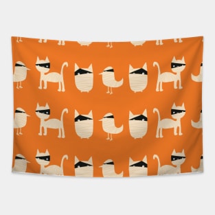 Mummy Halloween Animals Tapestry