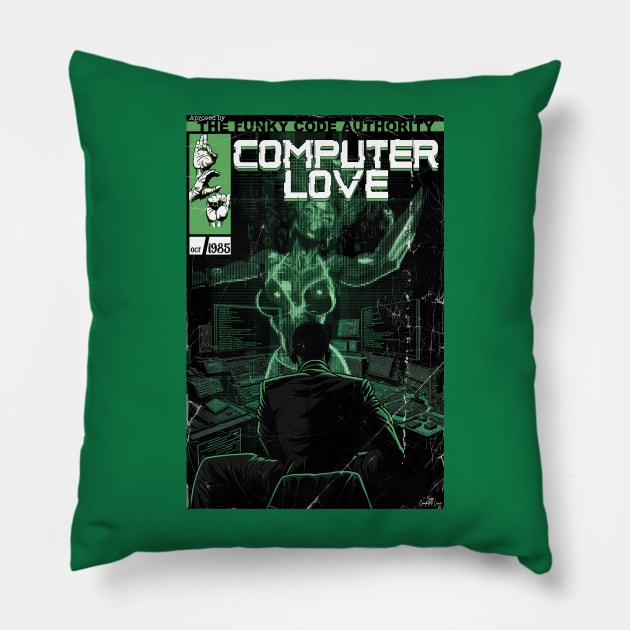 Cumputer Love Pillow by Funky ode authority