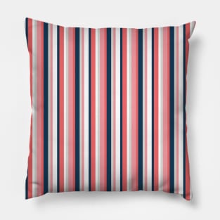 Blue Pink Pastel Color Lines Pattern Pillow