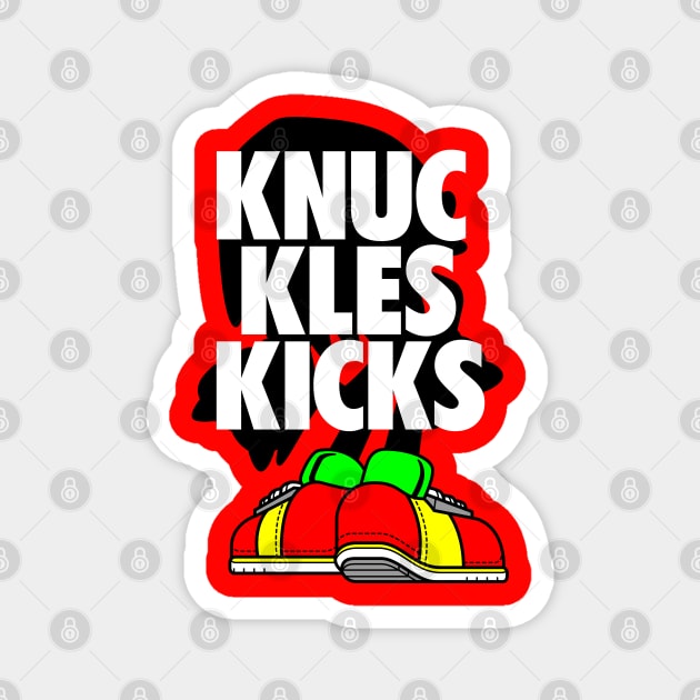 Knuckles Kicks Magnet by ricechuchu