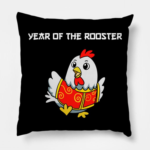 Chicken Zodiac Pillow by WildSloths