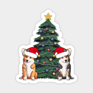 Cute Corgi Christmas Tree Magnet