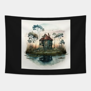 Swamp Cabin Ornamental Tapestry