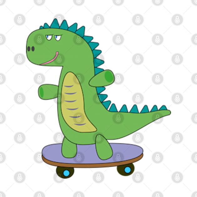 Sweet dino skateboard, dinosaur, skating kids by IDesign23