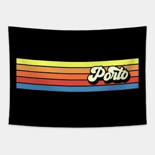 Porto Portugal retro vintage stripe design Tapestry