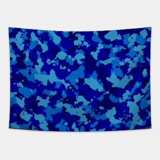 Camouflage Blue Tapestry