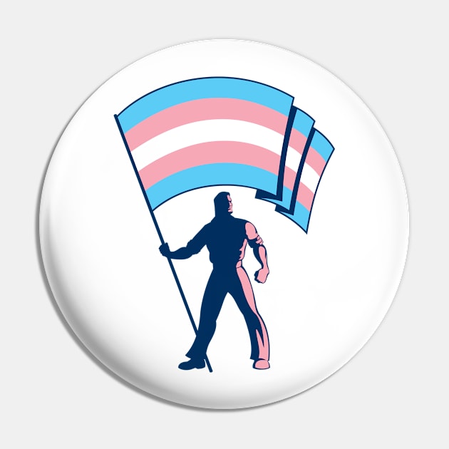 Transgender Pride Flag Bearer Pin by Malchev
