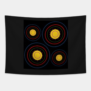 Pattern of red, blue, yellow, purple and black colors Tapestry