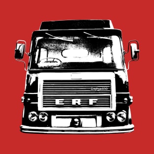 Vintage 1970s ERF A Series lorry monoblock black/white T-Shirt