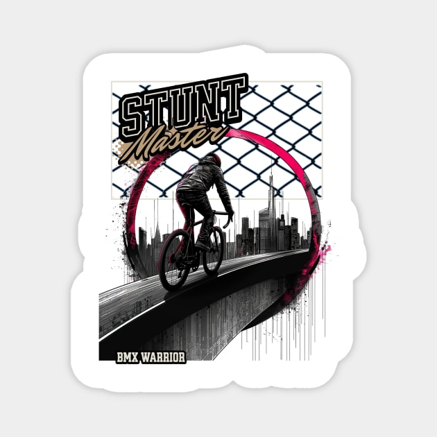 Stunt Master, BMX Warrior Magnet by Vinokurio