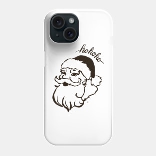 Santa black stencil Phone Case