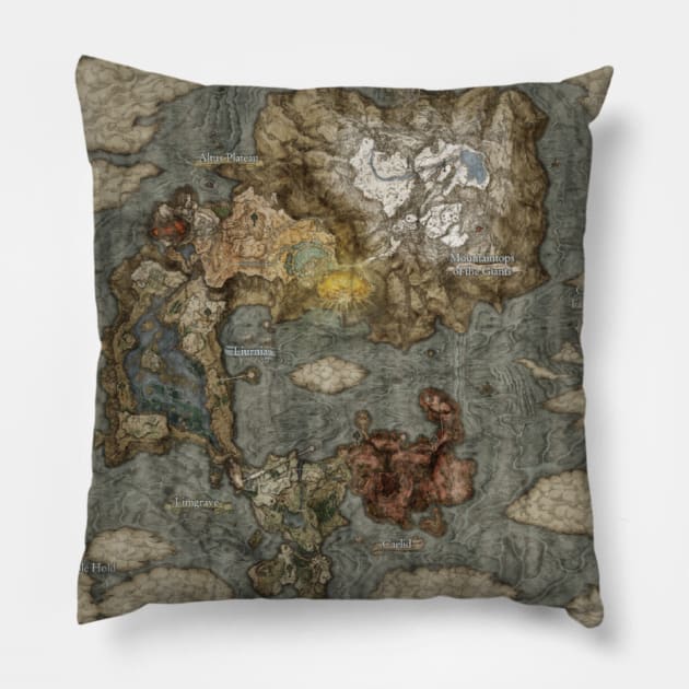 Elden Ring Map Pillow by Pliax Lab