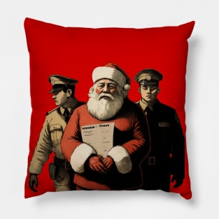 Santa In Custody Pillow